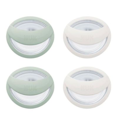 Picture of NUK Perfect Match Silicone Pacifier, 4 Pack, for Ages 0-6m, Green & White