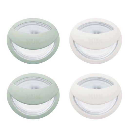 Picture of NUK Perfect Match Silicone Pacifier, 4 Pack, for Ages 0-6m, Green & White