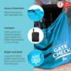 Picture of J.L. Childress Gate Check Travel Bag for Single & Double Stroller, Neon Blue