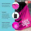 Picture of J.L. Childress Gate Check Travel Bag for Single & Double Stroller, Neon Pink