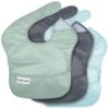 Picture of Tiny Twinkle Mess-Proof Baby Bib - Waterproof Bib for Baby Boy or Girl - Machine Washable - Adjustable Closure- PVC, BPA, & Phthalate Free - Great for Travel - Baby Food Bibs (3 Pack, Sage, Charcoal)