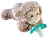Picture of RaZbaby JollyPop Pacifier, Holder w/Detachable Baby Pacifier, Stuffed Animal RaZbuddy, All Ages 0M+, 100% Medical Grade USA Made Silicone, Machine Washable, Textured & Easy to Hold - Monkey