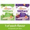 Picture of Happy Baby Organics Teether Wafers, 2 Flavor Variety Pack, Blueberry & Purple Carrot, Pea & Spinach, 12 Count (Pack of 2)