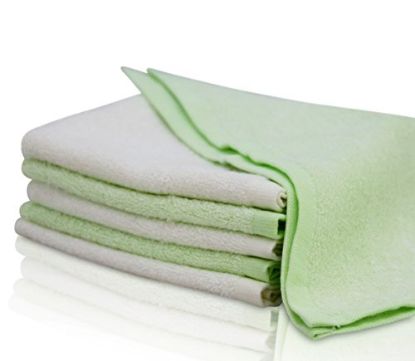 Picture of Matimati Bamboo Baby Washcloths (6-pack) - Premium Extra Soft & Absorbent Towels For Baby's Sensitive Skin - Perfect 10"x10" Reusable Wipes - Excellent Baby Shower / Registry Gift