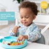 Picture of Bumkins Disney Sleeved Bib for Girl or Boy, Baby and Toddler for 6-24 Mos, Essential Must Have for Eating, Feeding, Baby Led Weaning Supplies, Long Sleeve Mess Saving Food Catcher, Aloha Stitch