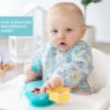 Picture of Bumkins Disney Sleeved Bib for Girl or Boy, Baby and Toddler for 6-24 Mos, Essential Must Have for Eating, Feeding, Baby Led Weaning Supplies, Long Sleeve Mess Saving Food Catcher, Aloha Stitch