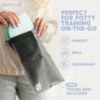 Picture of Jool Baby Folding Travel Potty Training Seat for Toddlers, Fits Round & Oval Toilets, Non-Slip Suction Cups, Includes Free Travel Bag (Aqua)