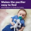 Picture of Philips AVENT Soothie Snuggle Pacifier Holder with Detachable Pacifier, 0m+, Elephant, SCF347/03- 1 Count (Pack of 1)