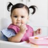 Picture of Tiny Twinkle Mess-Proof Baby Bib - Waterproof Bib for Baby Girl - Machine Washable - Adjustable Closure - PVC BPA & Phthalate Free - Great for Travel - Baby Food Bibs (3 Pack, Blush, Burgundy)