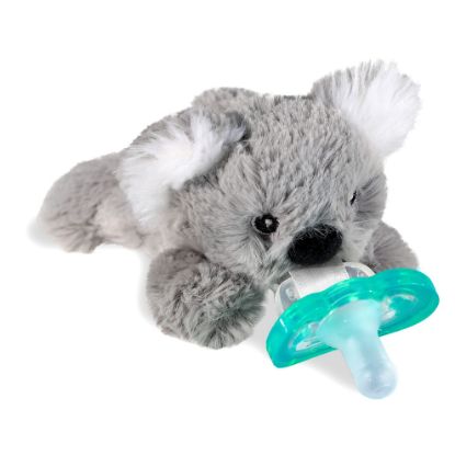 Picture of RaZbaby Koala RaZbuddy Stuffed Animal Pacifier Holder for Newborns & Up, Made in The USA, Detachable Orthodontic JollyPop Pacifier, Medical-Grade 100% BPA-Free Silicone, Baby Shower - 0 Months+