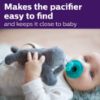 Picture of Philips AVENT Soothie Snuggle Pacifier Holder with Detachable Pacifier, 0m+, Seal, SCF347/04- 1 Count (Pack of 1)