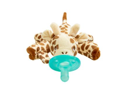 Picture of Philips AVENT Soothie Snuggle Pacifier Holder with Detachable Pacifier, 0m+, Giraffe, SCF347/01-1 Count (Pack of 1)