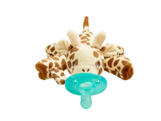 Picture of Philips AVENT Soothie Snuggle Pacifier Holder with Detachable Pacifier, 0m+, Giraffe, SCF347/01-1 Count (Pack of 1)