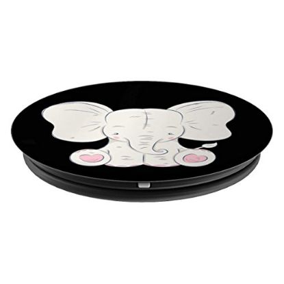 Picture of Baby Elephant Mobile Accessory Cute Elephant Black - PopSockets Grip and Stand for Phones and Tablets