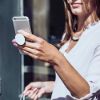Picture of Baby Elephant Mobile Accessory Cute Elephant Black - PopSockets Grip and Stand for Phones and Tablets
