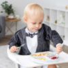 Picture of Bumkins Disney Sleeved Bib for Girl or Boy, Baby and Toddler for 6-24 Mos, Essential Must Have for Eating, Feeding, Baby Led Weaning Supplies, Long Sleeve Mess Saving Food Catcher, Jack Skellington
