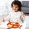 Picture of Bumkins Sleeved Bib for Girl or Boy, Baby and Toddler for 6-24 Mos, Essential Must Have for Eating, Feeding, Baby Led Weaning Supplies, Long Sleeve Mess Saving Food Catcher, Soft Fabric, Palm Trees