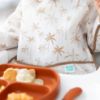 Picture of Bumkins Sleeved Bib for Girl or Boy, Baby and Toddler for 6-24 Mos, Essential Must Have for Eating, Feeding, Baby Led Weaning Supplies, Long Sleeve Mess Saving Food Catcher, Soft Fabric, Palm Trees