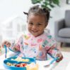 Picture of Bumkins Sleeved Bib for Girl or Boy Baby and Toddler for 6-24 Mos, Essential Must Have for Eating, Feeding, Baby Led Weaning Supplies, Long Sleeve Mess Saving Food Catcher, Soft Fabric, Cowgirl Boots