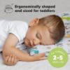 Picture of Toddler Pillow with Pillowcase - 13x18 My Little Dreamy Kids Travel Bed Pillows for Sleeping, Organic Cotton Small Pillowcase, Soft & Breathable, Machine Washable, Toddlers 2-5 Years Old (KeaABC)