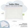 Picture of Toddler Pillow with Pillowcase - 13x18 My Little Dreamy Kids Travel Bed Pillows for Sleeping, Organic Cotton Small Pillowcase, Soft & Breathable, Machine Washable, Toddlers 2-5 Years Old (KeaFriends)