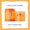 Picture of Whiskware Bluey Stackable Snack Containers for Kids and Toddlers, 3 Stackable Snack Cups for School and Travel, Bluey and Bingo, Hooray!