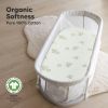 Picture of 2-Pack Organic Bassinet Sheets for Girls, Boys - 100% Cotton Bassinet Mattress Sheets Compatible with Halo Bassinest Swivel Sleeper, Graco, Baby Delight, Chicco, Unisex Fitted Bassinet Sheets (Elly)
