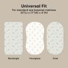 Picture of 2-Pack Organic Bassinet Sheets for Girls, Boys - 100% Cotton Bassinet Mattress Sheets Compatible with Halo Bassinest Swivel Sleeper, Graco, Baby Delight, Chicco, Unisex Fitted Bassinet Sheets (Elly)