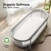 Picture of 2-Pack Organic Bassinet Sheets for Girls, Boys - 100% Cotton Bassinet Mattress Sheets Compatible with Halo Bassinest Swivel Sleeper,Graco,Baby Delight,Chicco,Unisex Fitted Bassinet Sheets(Soft White)