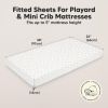 Picture of 2-Pack Mini Crib Sheets Fitted - Pack N Play Sheets for Pack and Play Mattress, Organic Cotton, Soft & Breathable Jersey Playard Bedding, Neutral Mini Toddler Bed Cover for Boys, Girls (Meadow)