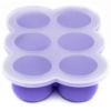 Picture of WeeSprout Silicone Freezer Tray with Clip on Lid Perfect Food Storage Container for Homemade Baby Food, Vegetable, Fruit Purees, and Breast Milk (Bright Purple, Six 3 Ounce Sections)