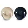Picture of FRIGG Silicone Baby Pacifier | Made in Denmark | BPA-Free (Dark Navy/Cream, 6-18 Months)