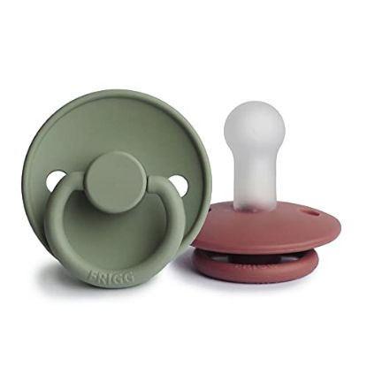Picture of FRIGG Silicone Baby Pacifier | Made in Denmark | BPA-Free (Sage/Woodchuck, 6-18 Months)