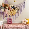 Picture of mirolam Stuffed Animal Storage Hammock Net - Toy Hammock Net for Stuffed Animals Corner - Hanging Stuff Animal Organizer Holder Large Size Baby Nursery Room Decor