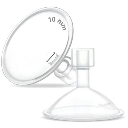Picture of Maymom MyFit Crater Series 10 mm Two-Piece Design Small Breastshield Compatible with Medela Pump Parts; Replace Medela Shields; Fit MaxFlow Flex Connector; 2pc