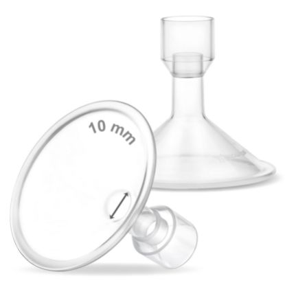 Picture of Maymom MyFit 10 mm Small Shields, Compatible with Medela Breast Pump- PersonalFit, Freestyle, Harmony, Maxi, Flex Connector, Connect to Widemouth/Narrow Connector, 2pcs