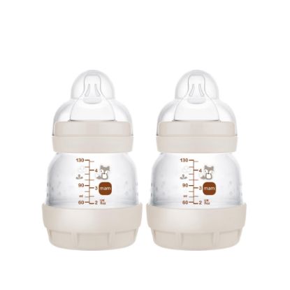 Picture of MAM Easy Start Anti-Colic Baby Bottles, Extra Slow Flow, Breastfeeding-Like Silicone Nipple Bottle, Reduces Colic, Gas, & Reflux, Easy-to-Clean, BPA-Free, Vented Baby Bottles for Newborns, 0-3 Months
