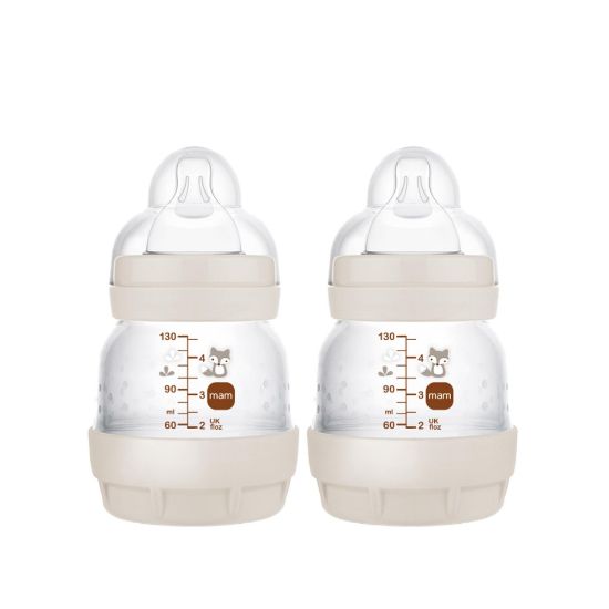 Picture of MAM Easy Start Anti-Colic Baby Bottles, Extra Slow Flow, Breastfeeding-Like Silicone Nipple Bottle, Reduces Colic, Gas, & Reflux, Easy-to-Clean, BPA-Free, Vented Baby Bottles for Newborns, 0-3 Months