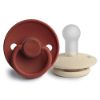 Picture of FRIGG Silicone Baby Pacifier | Made in Denmark | BPA-Free (Rust/Cream, 6-18 Months)