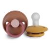 Picture of FRIGG Silicone Baby Pacifier | Made in Denmark | BPA-Free (Flamingo/Honey Gold, 0-6 Months)