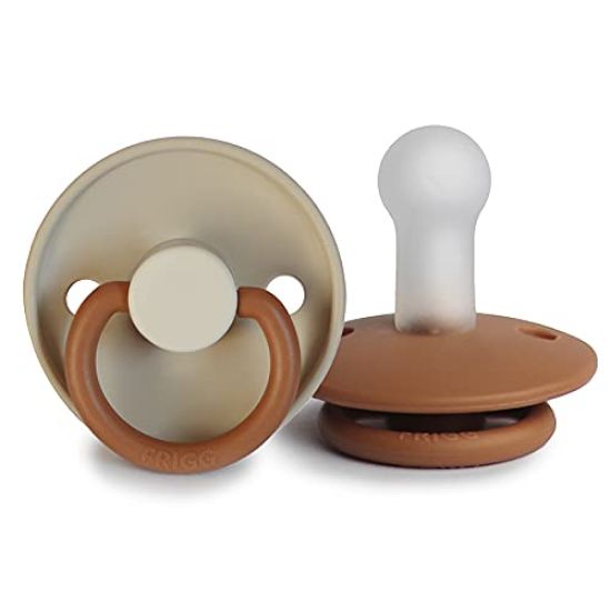 Picture of FRIGG Silicone Baby Pacifier | Made in Denmark | BPA-Free (Desert/Cappuccino, 6-18 Months)