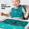 Picture of Simple Modern Silicone Placemat for Baby, Toddlers, Kids | Non-Slip Baby Eating Table Food Mat for Restaurants and Dining Table | Piper Collection | Minnie Mouse Rainbows