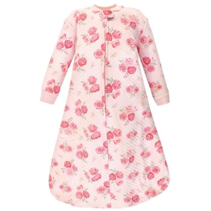 Picture of Hudson Baby Unisex Baby Premium Quilted Long Sleeve Sleeping Bag and Wearable Blanket, Blush Rose, 18-24 Months