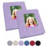 Picture of Vienrose Small Photo Album 4x6 Photos, 2 Pack Linen Cover Mini Photo Book, 26-Page Holds 52 Pictures, Artwork or Postcards Storage for Baby