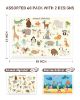Picture of Babebay Disposable Placemats for Baby, 60 Pack Sticky Toddler Placemat for Restaurants, Dining Table, Party, Travel, 12" x 18" with 2 Designs