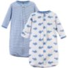 Picture of Hudson Baby Unisex Baby Cotton Long-Sleeve Wearable Sleeping Bag, Sack, Blanket, Blue Whales, 3-9 Months