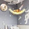 Picture of CERETIA Stuffed Animal Hammock with LED Light, Jumbo Toy Hammock for Stuffed Animals Storage for Kids Room Decor, Stuffed Animal Hammock Corner, Grey