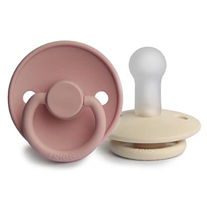 Picture of FRIGG Silicone Baby Pacifier | Made in Denmark | BPA-Free (Blush/Cream, 6-18 Months)