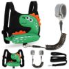 Picture of Accmor Toddler Harness Leash + Anti Lost Wrist Link, Cute Dinosaur Kids Leash Walking Harness, Baby Leashes for Toddlers, Child Harness Leash Wristband Assistant Strap Belt for Boys Girls Outdoor