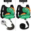 Picture of Accmor Toddler Harness Leash + Anti Lost Wrist Link, Cute Dinosaur Kids Leash Walking Harness, Baby Leashes for Toddlers, Child Harness Leash Wristband Assistant Strap Belt for Boys Girls Outdoor